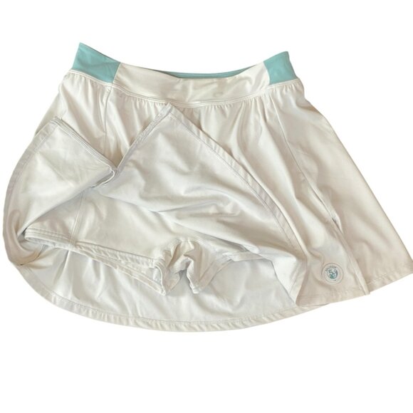 Splits 59 Venus High Waist Rigor Skort Sz M White & Teal Tennis Golf #199P - Picture 2 of 5